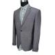 Two Buttons Male Blazer Jackets Slim Fit Grey Business Windproof Custom Size