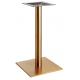 Square Stainless Steel Table Legs Bright Golden Color Dining Table Height 28''