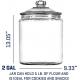 Glass Cookie Jars Labels Marker Gallon Canister Sets For Kitchen Counter With Airtight Lids, Sugar Packet Holder
