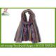 China supplier stripe mini flower print scarf 100% Polyester 100*200cm shawl sun