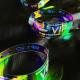 Wholesale Waterproof Shiny Wristband Custom Logo Promotional Gift Event Rainbow Glitter Transparent Laser PVC Wristband