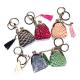 Sliver Plated Coin Holder Small Purse Keychain With Debossed Logo