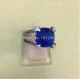 (R-89)wholesale top quality dark blue topaz crystal white gold plated ring jewelry