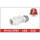 Indoor 3 Pole Low Voltage Plugs And Sockets 40V 50V ,  IEC309 standard