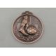 Football Die Cast Medals 3D Design 45 mm Antique Copper Plating / Anti-brass