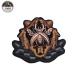 Brass Color 3D Embroidery Patches Bumble Bee Shape Customized Size For Jackets