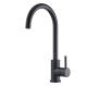 Matte Black Goose Neck Kitchen Faucet Single Handle Kitchen Faucet Steel 304/316 Material