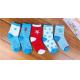 Novelty colorful jacquard christmas gift design OEM cozy cotton terry socks for baby