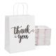 Kraft Paper Thank You Clothing Gift Jewelry Shopping Paper Bag for Business Shopping