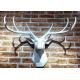 Metal Animal Painted Deer Stainless Steel Deer Wall Art Sculpture
