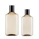 10 Oz And 15.3 Oz Amber Translucent Plastic Empty Bottles With Black Screw Caps