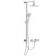 Bathroom Thermostatic Bath Filler Shower Set Square 3 Function