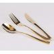 Newto high quality gold dinnerware/gold flatware/colorful cutlery