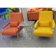 Living Room Nordic Lounge Chair Orange Single Sleeper Sofa
