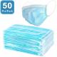 High BFE Efficiency Disposable Breathing Mask , Surgical Face Mask Elastic Rubber Band