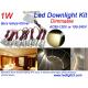 9PCS 1W Mini LED Down Light + Driver Kit Dimmable Indoor Recessed showcase spotlight decorative lighting