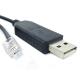 1m PVC Black POS Machine Cable USB RS232 To Rj12 Straight Type