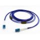 OEM Armored Fiber Optic Patch Cord LC - LC SM Unitube Duplex 3.0mm Soft Helical Stainless Steel Tape PVC Blue jacket