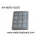 Self - service Kiosk  Digital Metal keypad Vandal Proof 12 Keys 3x4
