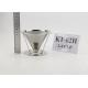 Gold Cup Maker Stainless Steel Coffee Filter Cone 4 Cup For Carafes With Stand Holder
