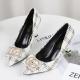 ZM033 201-1 Spring And Summer 2020 New Solid Color Metal Buckle Pointed Stiletto Sexy Single Shoes Elegant Wedding Shoes