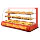 Professional Electric Red Glass Food Warmer Display Showcase with Toughened Glass