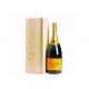 Rectangle Fashional Solid Pine Wooden Storage Box Unfinished With Wine Holder
