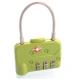 Cable zinc alloy TSA travel lock& Fashion Design green Tsa Luggage Lock& 80g Tsa Bag Number Lock