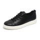 Autumn Black Lace Up Breathable Leather Sneakers