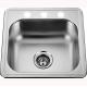 19X19 Inches Topmount Kitchen Sink For Studio Apartment Sound Proof Coating