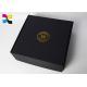 Black Folding Custom Printed Shipping Boxes / Clothing Packaging Boxes