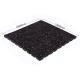 Black Square Fitness Rubber Flooring Tiles DIY Impact Absorbing