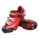 Custom Waterproof Cycling Footwear , Waterproof Flat MTB Shoes Red Color