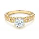 14K Yellow Gold Real Diamond Jewellery Ring Vintage Style 6.5mm Size OEM