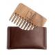 Genuine Leather Luxury Packaging Boxes Rectangle Portable Comb Case And Holder