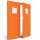 Double Leaf 50mm Thick 90Min Steel Fire Exit Doors