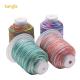 High Temperature Resistant 100G Weight 15ply Rainbow Weaving Crafts Polyester Thread