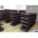 Custom Corrosion Protection Slatwall Metal Retail Shelving 300mm Width For Store