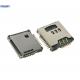 Metal Flip Micro Sim Card Connector , MS / Memory Card Socket Rated Current 0.5 A