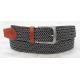 Old Silver Buckle Stretch Belts For Jeans , 3.45cm Muitiple Colors Elastic Stretch Belts