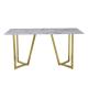 6 Seater Luxury Marble Dining Table Sintered Stone Top Dining Table