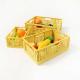 Sonsill Thickened Plastic Basket Organizer , Detachable Folding Storage Boxes