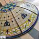 Premium Stained Art Glass Dome Skylight Roof Architectural Antiques Stained Glass Domed Roof