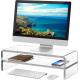 Transparent Acrylic Monitor Stand Display Rack for Home or Office Use