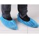 Medical Consumable Disposable Shoes Cover , Blue PE CPE Plastic Shoe Cover