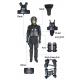 Knee Protection Tactical Body Armor Suit Riot Gear Clothing With Bionic