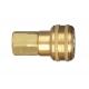 1/4 Brass Pneumatic Quick Connect Coupling I Series For Industrial Interchange