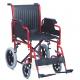 Solid Castor Folding Steel Wheelchair Swing Away Footrest Wheelchair 89cm