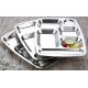 Canteen 5 Compartment Steel Plates Tableware And Utensils Eco Friendly
