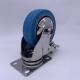 5 Inch Locking Caster Wheels Blue TPR Rubber Tread